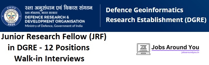 Junior Research Fellow (JRF0 in DGRE