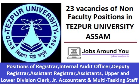 Non-Faculty Positions in Tezpur University