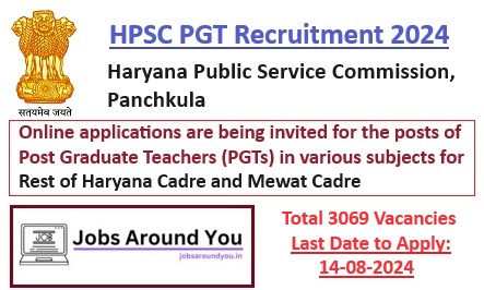 HPSC PGT Recruitment 2024