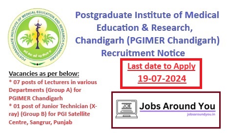 PGIMER Chandigarh Recruitment Notice