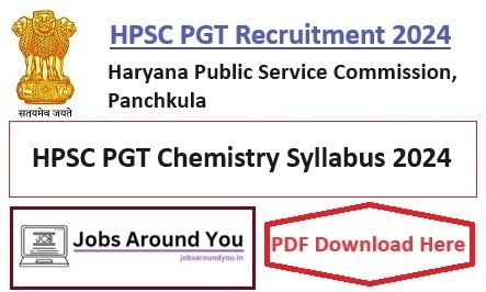 HPSC PGT Chemistry Syllabus 2024